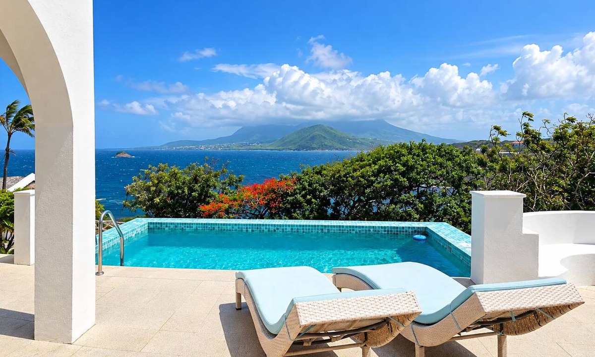 Frigate Bay House | Newly Renovated Caribbean Villa above Turtle Beach with Stunning Nevis Views