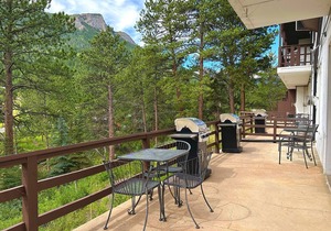 Listen to the sound of the river while relaxing in your 2 person jetted tub. in Estes Park