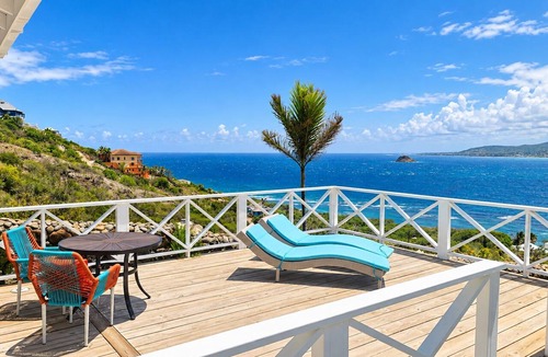 Frigate Bay Villa | 5 Bedroom Ocean and Nevis View Estate with Pool in upscale Turtle Beach Area