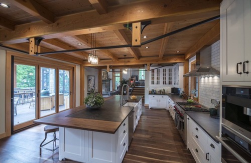 Ithaca House | Dramatic Lakefront Timberframe Home