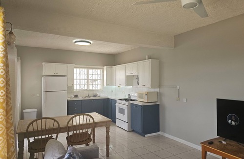 Brumaire Apartment | Fabulous 1-bedroom sea view apartment with AC in charming Basseterre