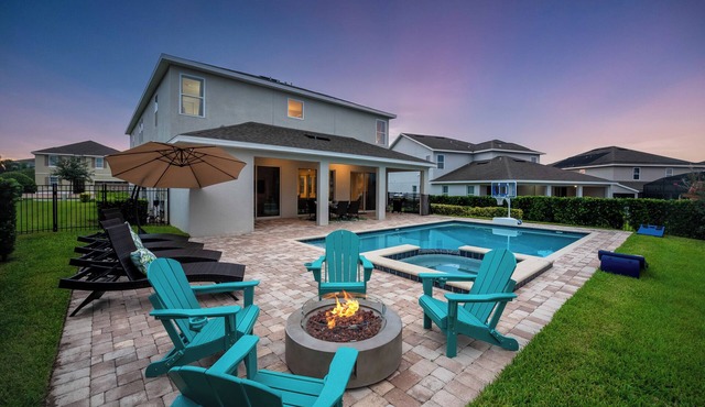 9-Beds Villa/Huge Pool/Spa/Private Theater/FirePit in Kissimmee
