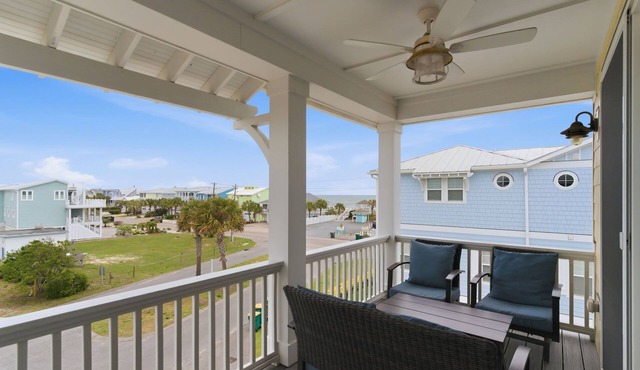 Ocean View Kure Beach Rental | Elevator + Pool Access + Walk to Beach in Kure Beach