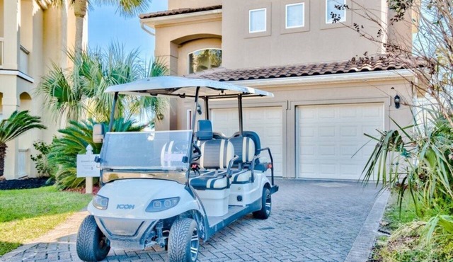 Oceanic View | 720FT walk to private beach access | FREE Golf Cart in Destin