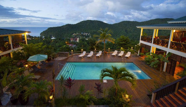 Pool Level apartment overlooking Marigot Bay in Marigot Bay