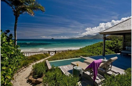 Frigate Bay Cottage | PRIVATE Luxury Oceanfront Beach Bungalow w Exclusive Club Resort Access & Tennis