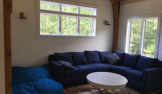 Art house. Huge yard. Great kitchen great location. Lrg grill and AC in W Tis in West Tisbury